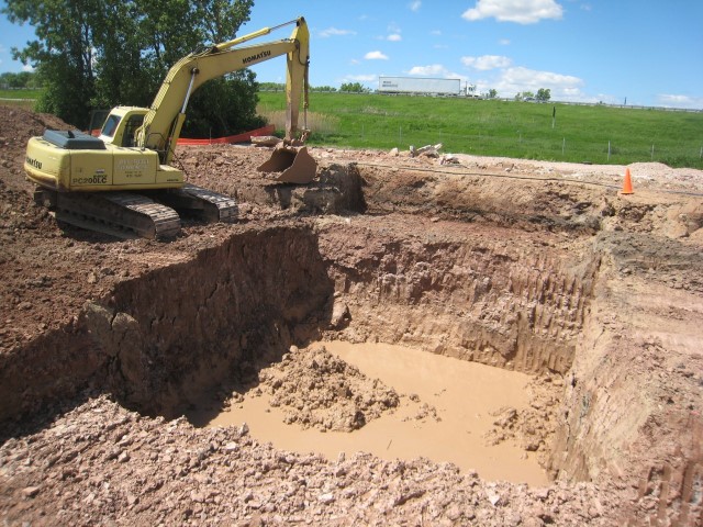 Contaminated land remediation in progress